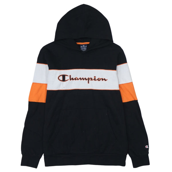 Vintage 90's Champion XLarge Black Spellout Pullover Hoodie Unisex