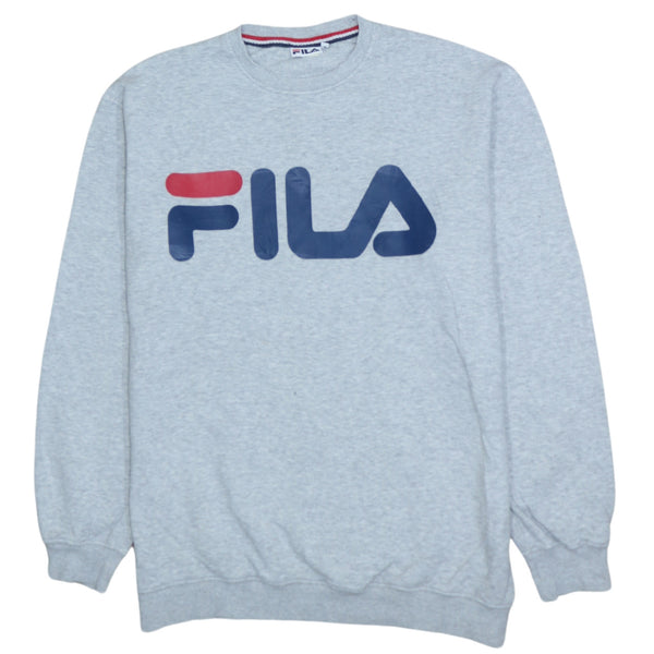Fila 90's Spellout Crew Neck Sweatshirt Medium Grey