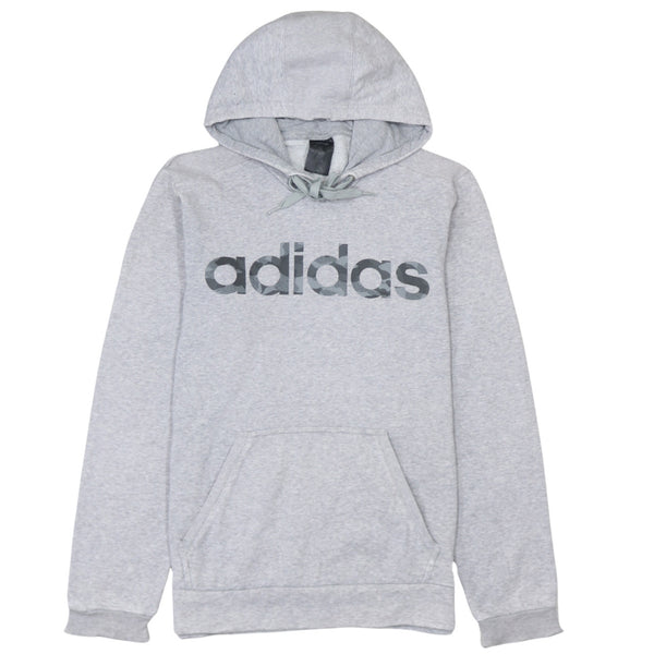 Adidas 90's Spellout Pullover Hoodie XSmall Grey