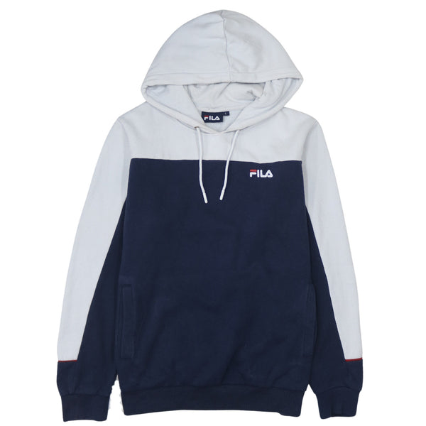 Vintage Fila 90's Navy Blue Lightweight Pullover Hoodie Men's Large