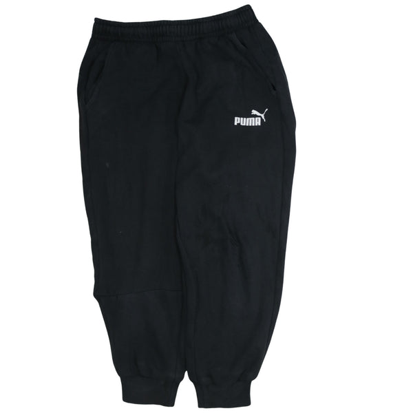 Puma Men's Black 90's Vintage Joggers Medium Drawstring Cotton Sweatpants