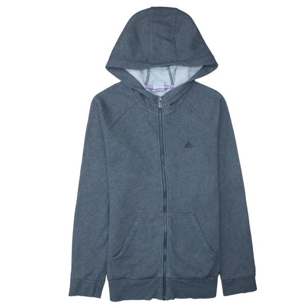Adidas 90's Lightweight Full Zip Up Hoodie Small Grey