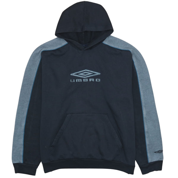 Classic Umbro 90's Spellout Black Pullover Hoodie XXLarge