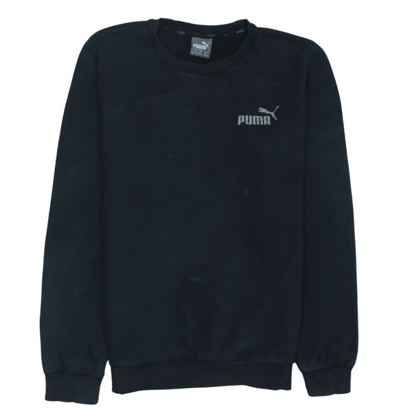 Puma 90's Vintage Men's Heavyweight Black Crew Neck Sweatshirt XS