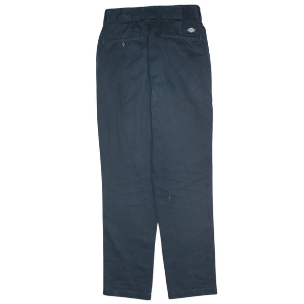 Dickies 90's Black Flat Front Casual Trousers Pants Men's Size 30