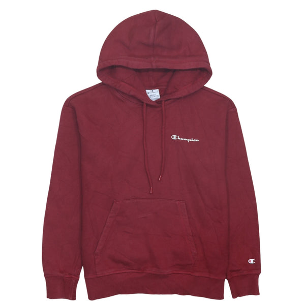 Vintage 90's Champion Hoodie Small Burgundy Red Pullover Drawstring