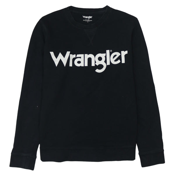 Vintage Wrangler 90's Spellout Crew Neck Sweatshirt XLarge Black