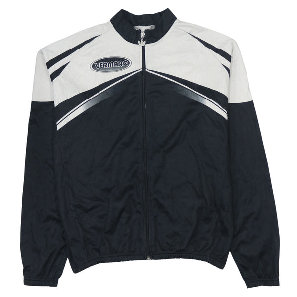 Retro 90's Lightweight Full Zip Up Sweatshirt XLarge  Black