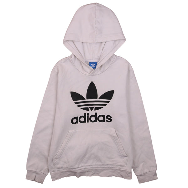 Adidas Vintage 90's Grey Spellout Pullover Hoodie L Women's