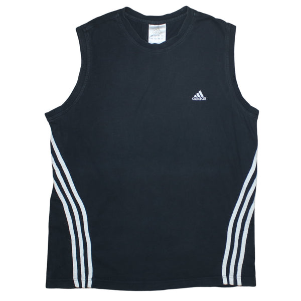 Adidas 90's Vest Sleeveless Crew Neck Gilet Medium Black