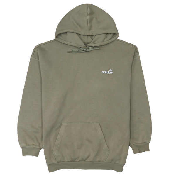 Adidas 90's Drawstring Pockets Pullover Hoodie XLarge  Green