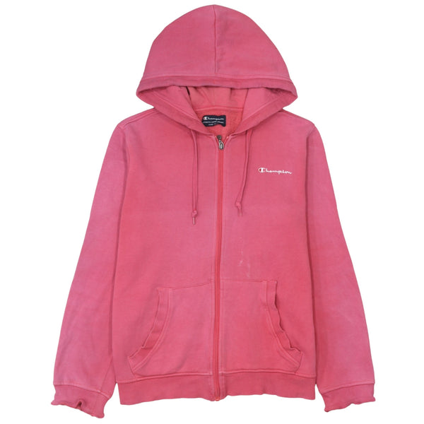 Champion 90's Sportswear Full Zip Up Hoodie Medium  Pink
