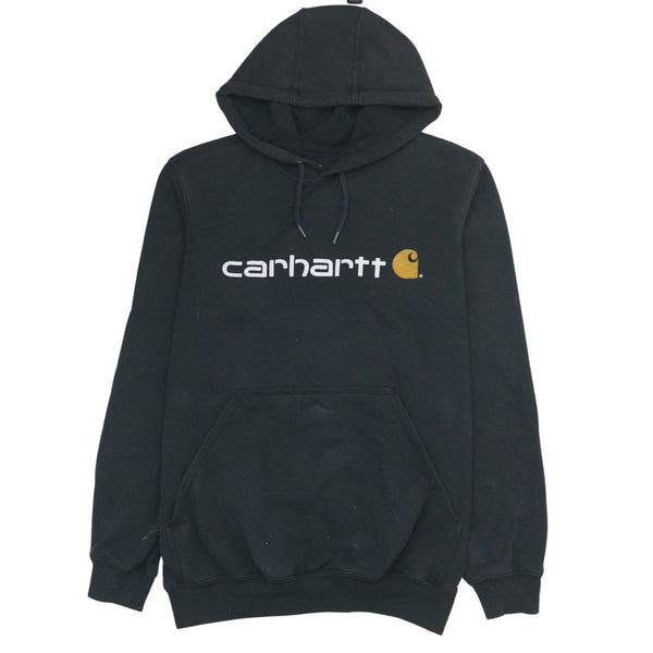 Carhartt 90's Spellout Pullover Hoodie Small Black