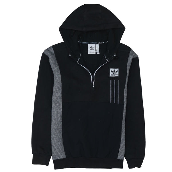 Adidas 90's Lightweight Quarter Zip Hoodie Small Black