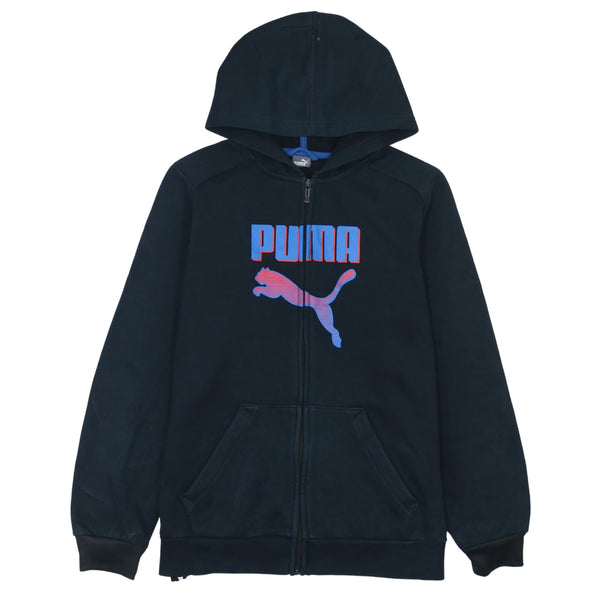 Puma 90's Spellout Full Zip Up Hoodie XXLarge (2XL) Black