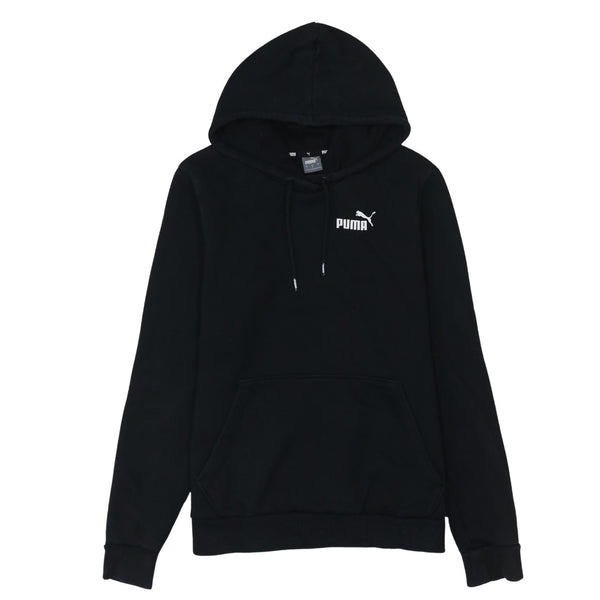 Puma 90's Drawstring Pockets Pullover Hoodie Large Black