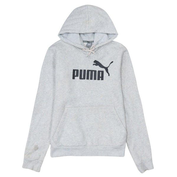 Puma 90's Spellout Pullover Hoodie Large Grey