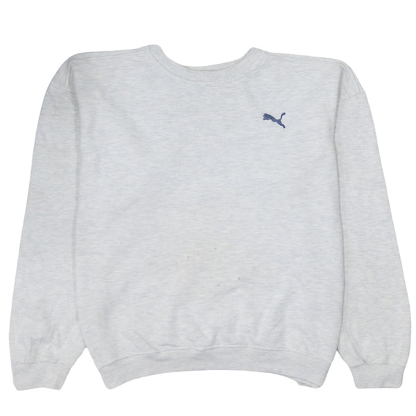 Puma 90's Vintage Grey Lightweight Crew Neck Sweatshirt Men's XL