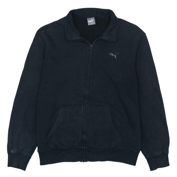 Puma 90's Lightweight Full Zip Up Sweatshirt Medium Black