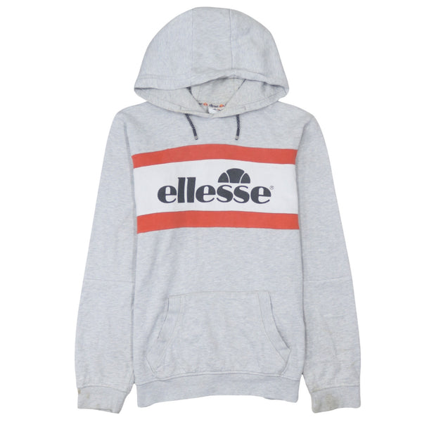 Ellesse 90's Spellout Pullover Hoodie Medium  Grey