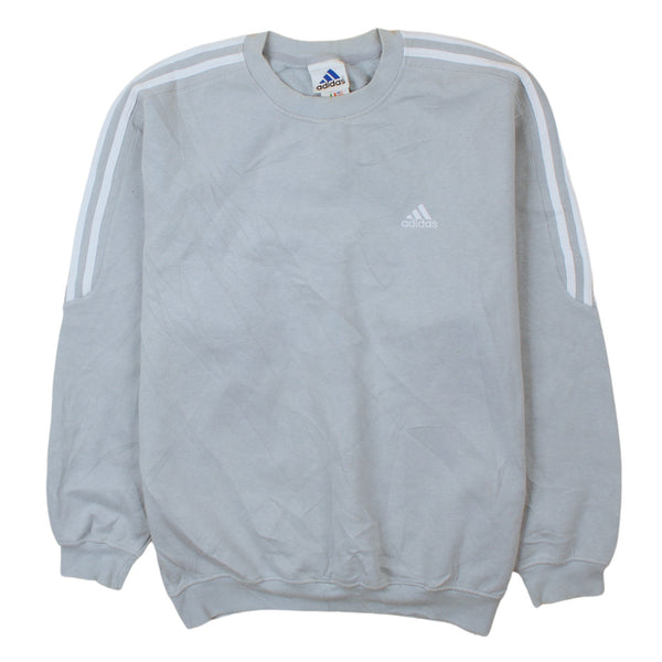 Adidas 90s Grey Heavyweight Crew Neck Sweatshirt Mens XXLarge Vintage