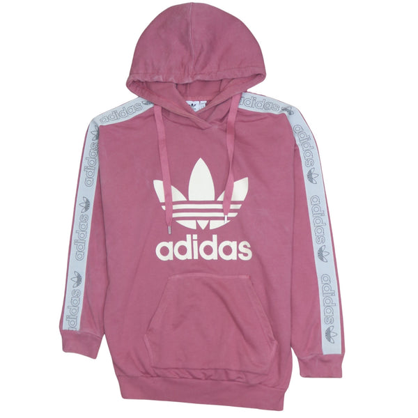 Adidas 1990s Pink Spellout Pullover Hoodie XL
