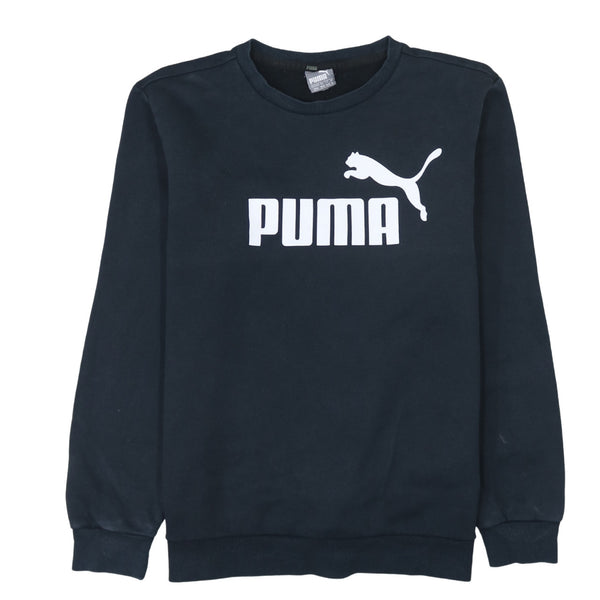 Puma 90's Spellout Crew Neck Sweatshirt Medium Black