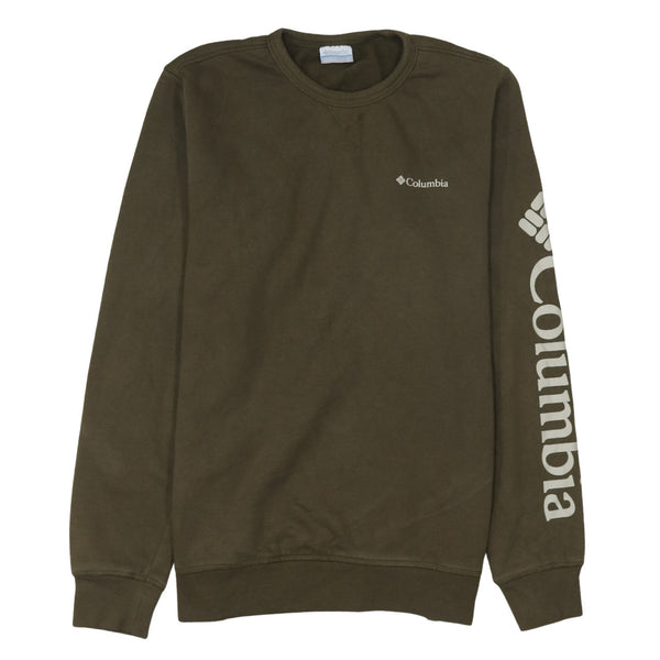 Columbia 90's Lightweight Crew Neck Sweatshirt Medium Khaki Green