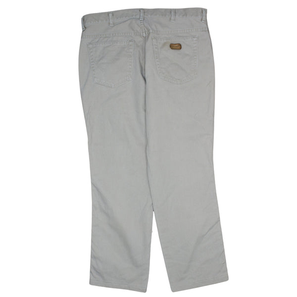 Wrangler 90's Lightwash Straight Leg Baggy Trousers / Pants 38 Beige Cream
