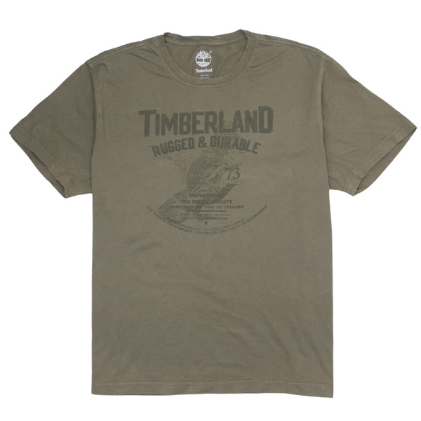Timberland 90's Spellout Short Sleeves T Shirt XXLarge (2XL) Brown