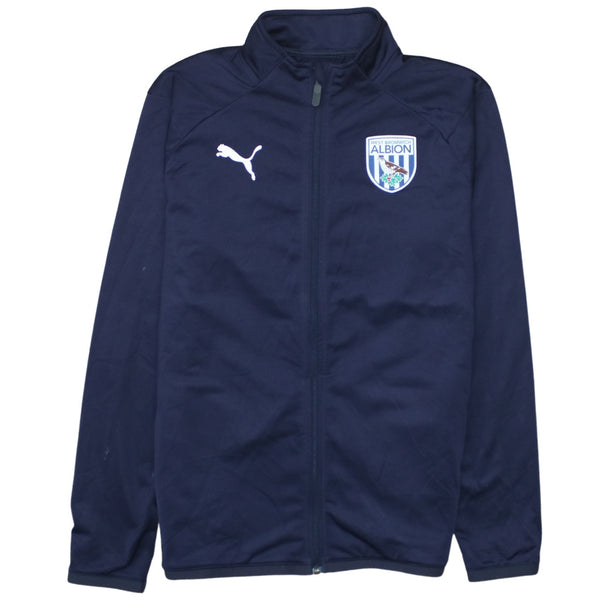 Puma 90's Lightweight Full Zip Up Sweatshirt Medium Navy Blue