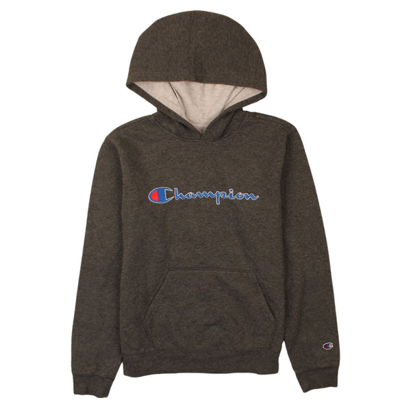 Champion 90s Vintage Grey Spellout Pullover Hoodie Women XL