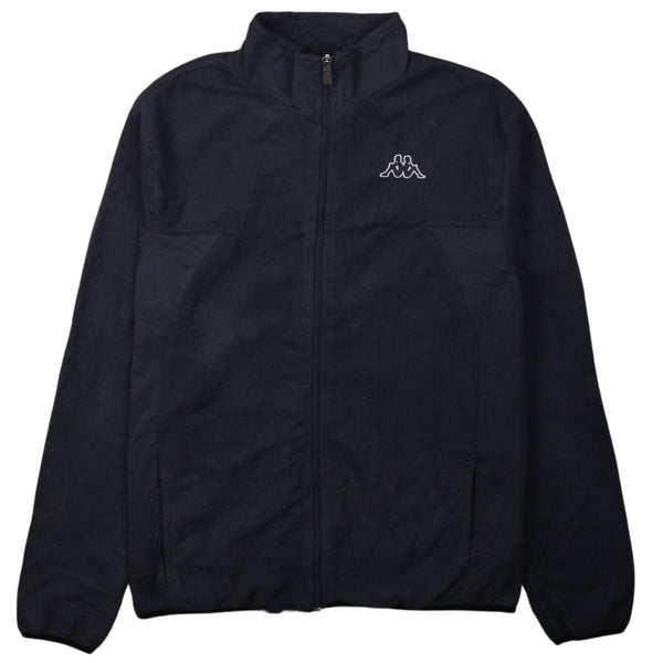 Kappa 90's Full Zip Up Fleece Jumper Large Grey