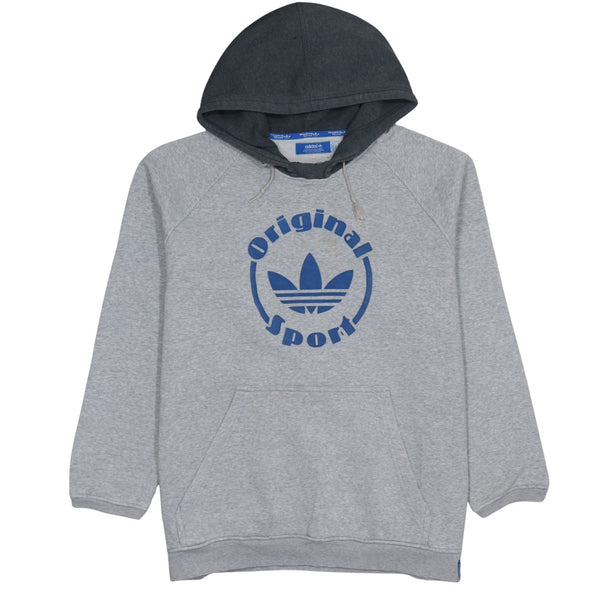 Adidas 90's Spellout Pullover Hoodie XXLarge (2XL) Grey