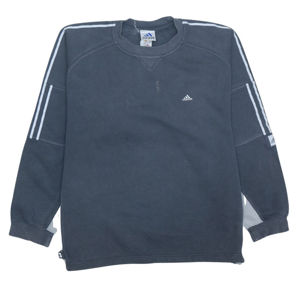 Adidas Vintage 90's Men's Large Heavyweight Crewneck Grey Sweatshirt