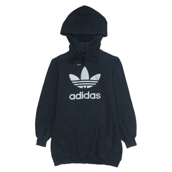 Adidas 90's Black Spellout Pullover Hoodie XSmall Retro Vintage
