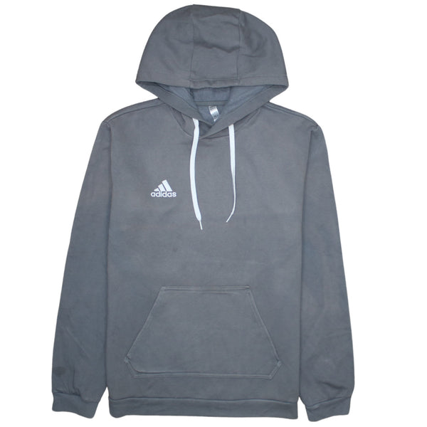 Adidas 90's Drawstring Pockets Pullover Hoodie Medium Grey