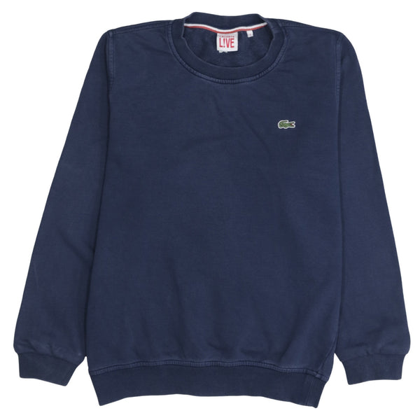 Lacoste 90's Lightweight Crew Neck Sweatshirt Large  Navy Blue