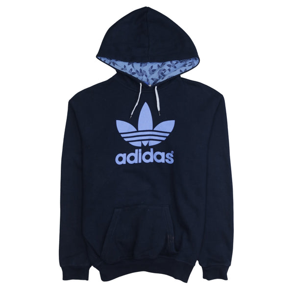 Adidas 90's Spellout Pullover Hoodie XLarge Navy Blue