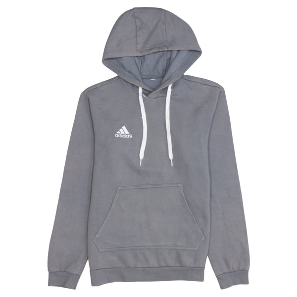 Adidas 90's Drawstring Pockets Pullover Hoodie XSmall  Grey