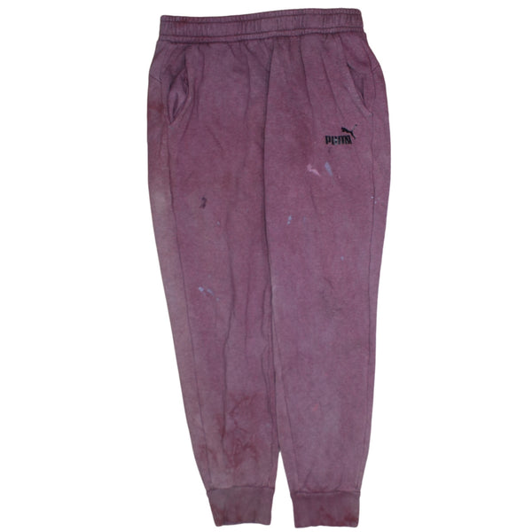 Puma 90's Elasticated Waistband Drawstrings Casual Joggers / Sweatpants Large Red