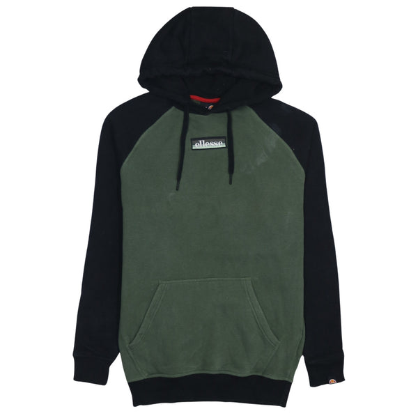 Ellesse 90's Drawstring Pockets Pullover Hoodie XSmall Black