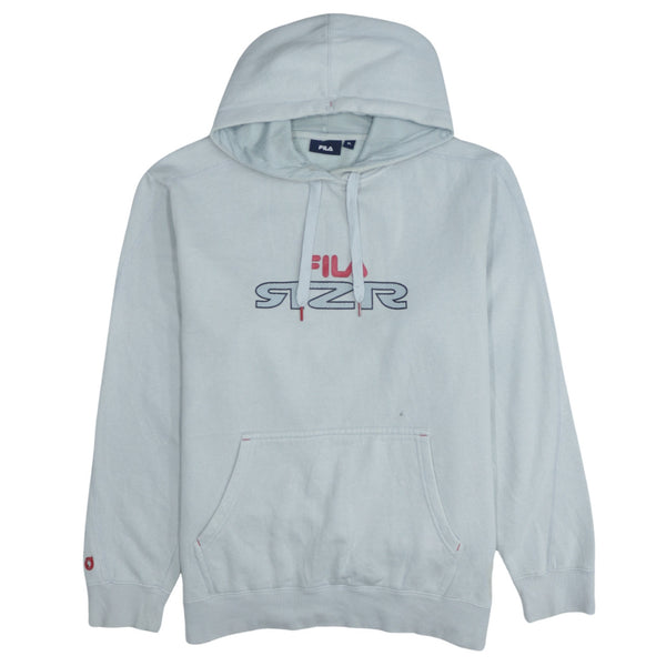 Vintage Fila 90's Grey Spellout Pullover Hoodie Men's XLarge
