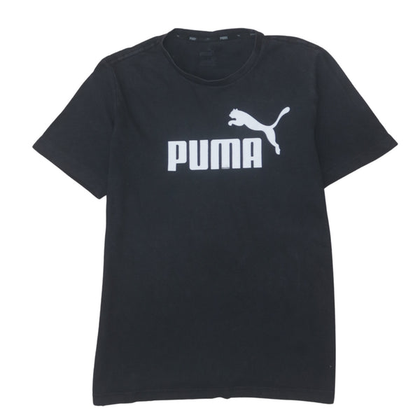 Puma 90's Black Spellout T-Shirt, Short Sleeves, Vintage Men's Small