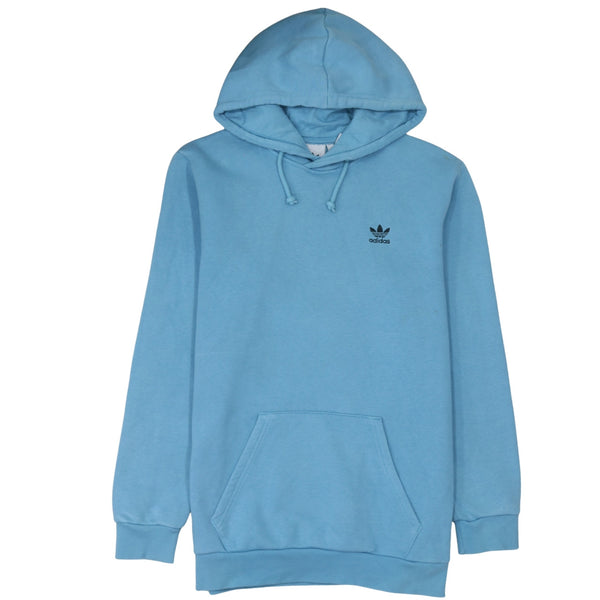 Adidas 90's Drawstring Pockets Pullover Hoodie Medium Blue