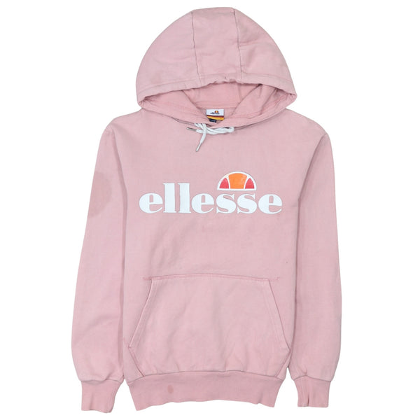 Ellesse 90's Spellout Pullover Hoodie Medium  Pink