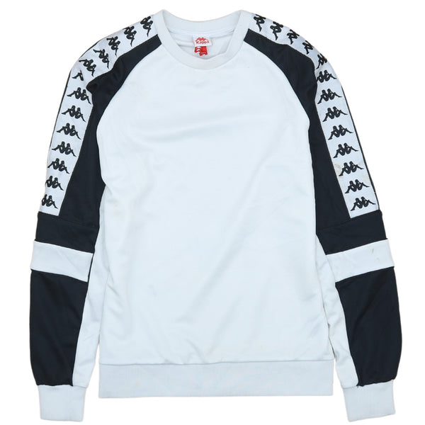 Kappa 90's Plain Crew Neck Sweatshirt Small White