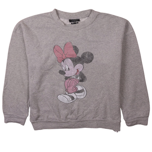 Disney Vintage 90's Minnie Mouse Grey Crew Neck Sweatshirt XXL Women