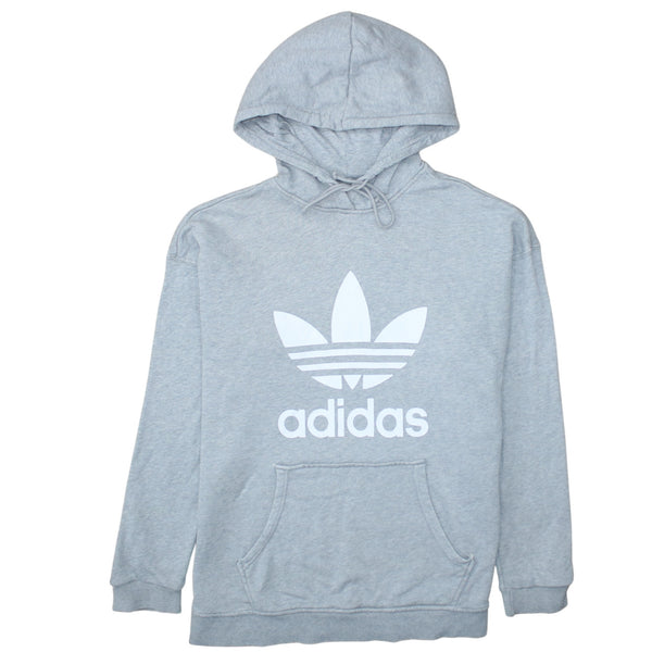 Adidas 90's Spellout Pullover Hoodie Medium Grey