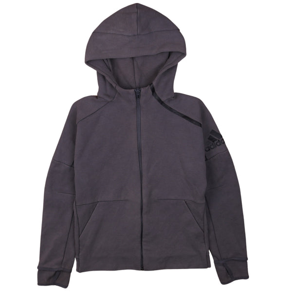 Adidas Vintage 90's Grey Women's Medium Full Zip Hoodie Jacket